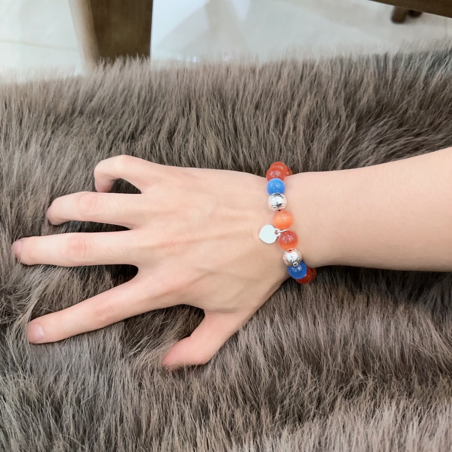 Tiffany & Co. Love Heart Tag Beaded Bracelet